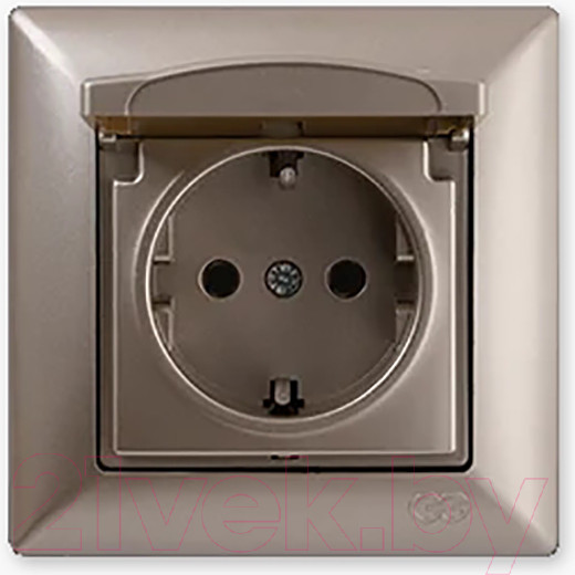 Изображение товара Розетка Gunsan Visage 01282500-152117 (металлика бежевый)