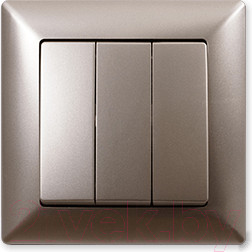 Изображение товара Выключатель Gunsan Visage 01282500-150160 (металлика бежевый)
