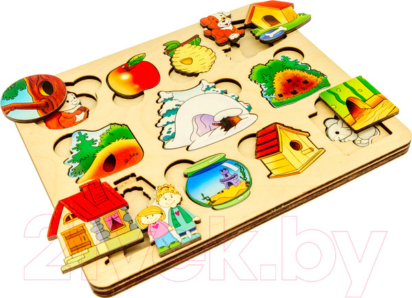 Изображение товара Развивающая игрушка Нескучные игры Где чей домик? / 7993