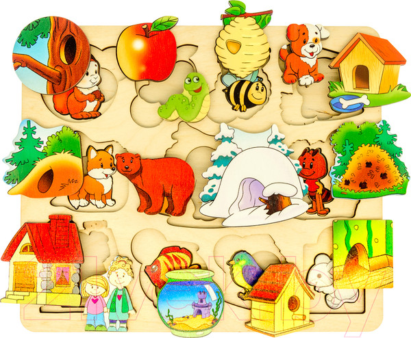 Изображение товара Развивающая игрушка Нескучные игры Где чей домик? / 7993