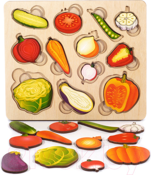 Изображение товара Развивающая игрушка Нескучные игры Овощи. Часть и целое / 8017