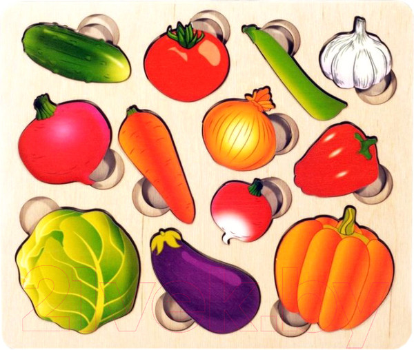 Изображение товара Развивающая игрушка Нескучные игры Овощи. Часть и целое / 8017