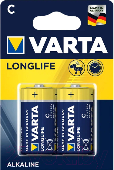 Изображение товара Комплект батареек Varta Longlife 2C LR14 (2шт)