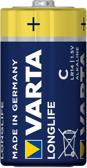 Изображение товара Комплект батареек Varta Longlife 2C LR14 (2шт)