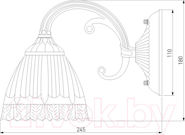 Изображение товара Бра Евросвет Campina 60107/1 (белый с золотом)