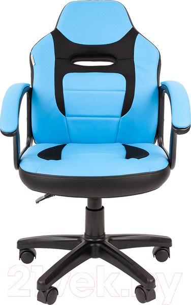 Изображение товара Кресло детское Chairman Kids 110 (экопремиум, черный/голубой)