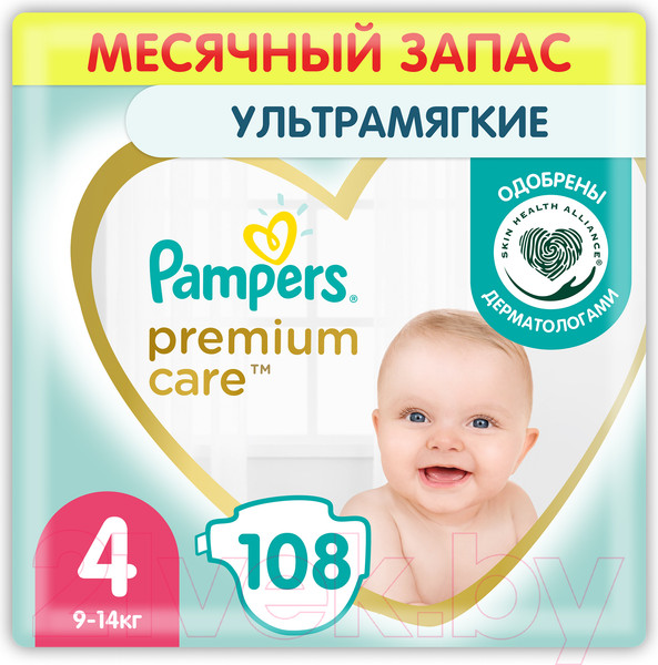 Изображение товара Подгузники детские Pampers Premium Care 4 Maxi (108шт)
