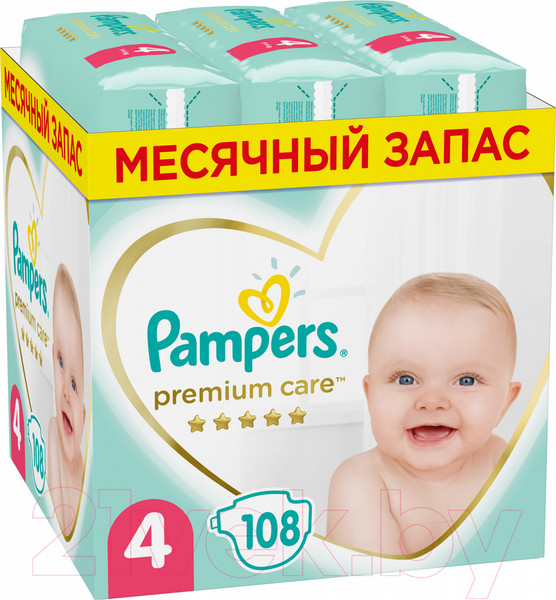 Изображение товара Подгузники детские Pampers Premium Care 4 Maxi (108шт)