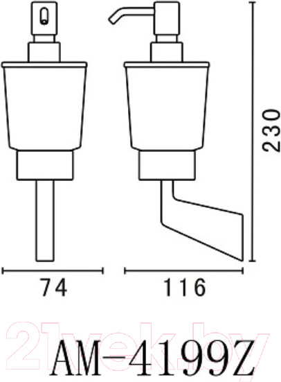 Изображение товара Дозатор для жидкого мыла Art&Max Techno AM-E-4199Z 