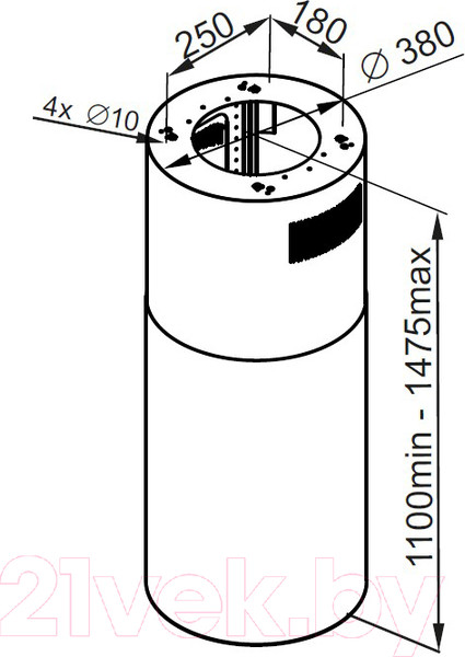 Изображение товара Вытяжка коробчатая Maunfeld Lee Push 39 (черный)