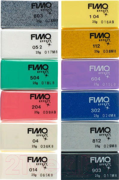 Изображение товара Полимерная глина Fimo Effect 8013 C12-1 (12x25г)
