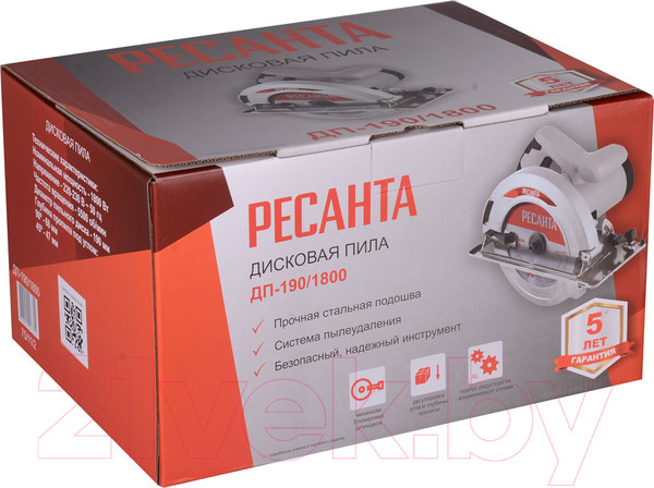 Изображение товара Дисковая пила Ресанта ДП-190/1800 (75/11/2)