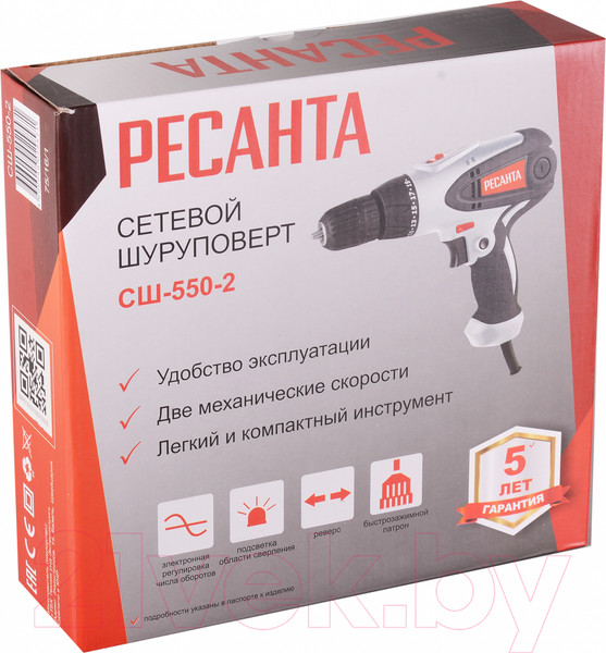 Изображение товара Дрель-шуруповерт Ресанта СШ-550-2 (75/16/1)