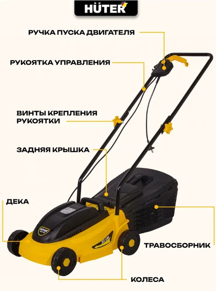 Изображение товара Газонокосилка электрическая Huter ELM-1100 (70/4/2)