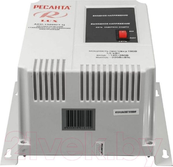 Изображение товара Стабилизатор напряжения Ресанта Lux АСН-1500Н/1-Ц (63/6/20)