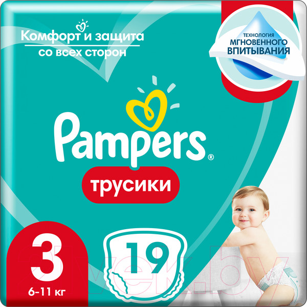 Изображение товара Подгузники-трусики детские Pampers Pants 3 Midi (19шт)