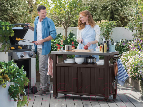 Изображение товара Стол садовый Keter Unity xl Storage Buffet 183l / 230409 (коричневый)