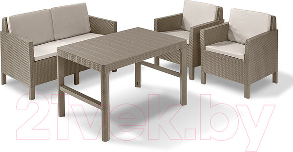 Изображение товара Стол садовый Keter Lyon Table Wicker / 232296 (капучино)