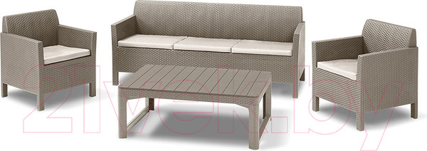Изображение товара Стол садовый Keter Lyon Table Wicker / 232296 (капучино)