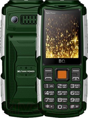 Изображение товара Мобильный телефон BQ Tank Power BQ-2430 (зеленый/серебристый)