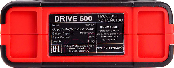 Изображение товара Пусковое устройство Fubag Drive 600 (38637/46310)