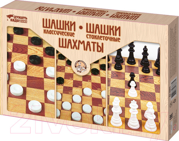 Изображение товара Набор настольных игр Десятое королевство Шахматы и шашки / 3873