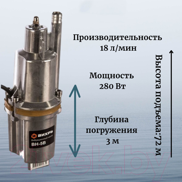 Изображение товара Вибрационный насос Вихрь ВН-5В (68/8/7)