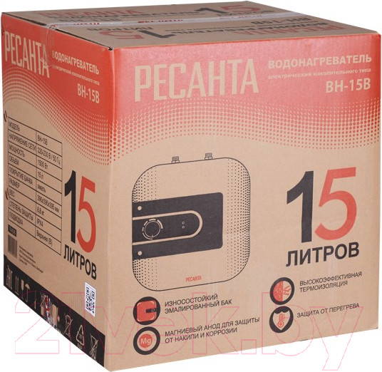Изображение товара Накопительный водонагреватель Ресанта ВН-15В (74/5/6)