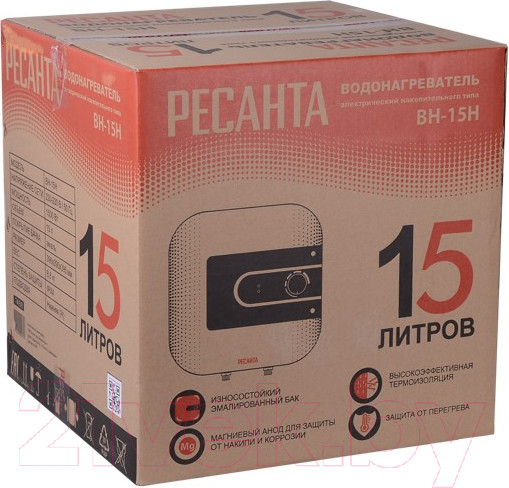 Изображение товара Накопительный водонагреватель Ресанта ВН-15Н (74/5/8)