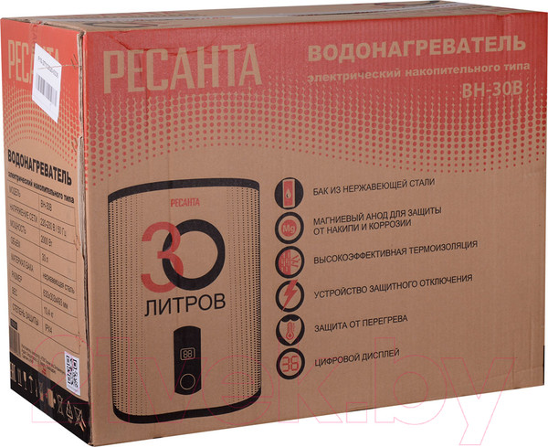 Изображение товара Накопительный водонагреватель Ресанта ВН-30В (74/5/1)