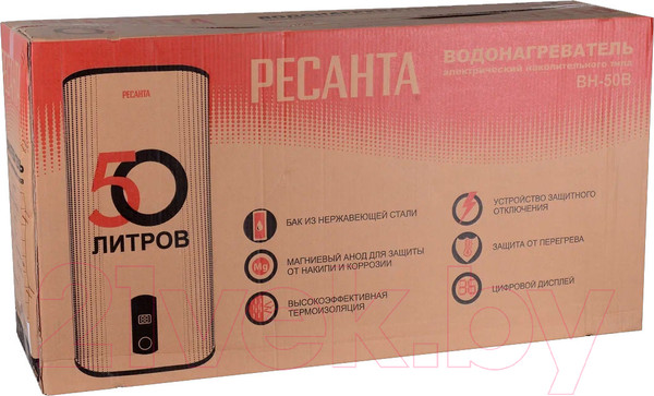 Изображение товара Накопительный водонагреватель Ресанта ВН-50В (74/5/2)
