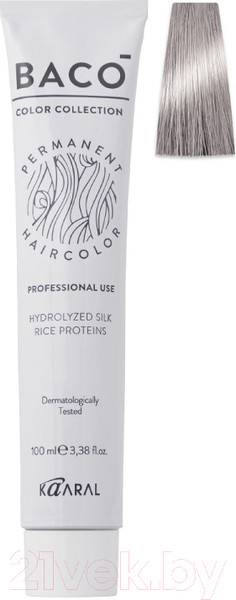 Изображение товара Крем-краска для волос Kaaral Baco 10.25 (очень-очень светлый блондин фиолетово-махагоновый)