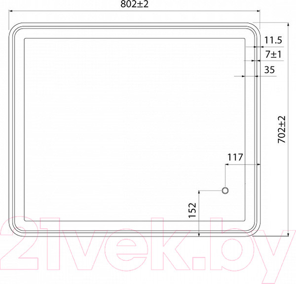 Изображение товара Зеркало IDDIS Cloud CLO8000i98