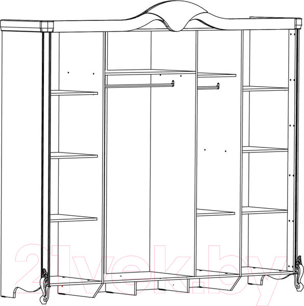 Изображение товара Комплект мебели для спальни ФорестДекоГрупп Инесса-5К (жемчуг)