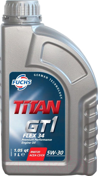 Изображение товара Моторное масло Fuchs Titan GT1 Flex 34 5W30 / 601424380 (1л)