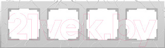 Изображение товара Рамка для выключателей и розеток Werkel WL06-Frame-04 / a029819 (серебряный)