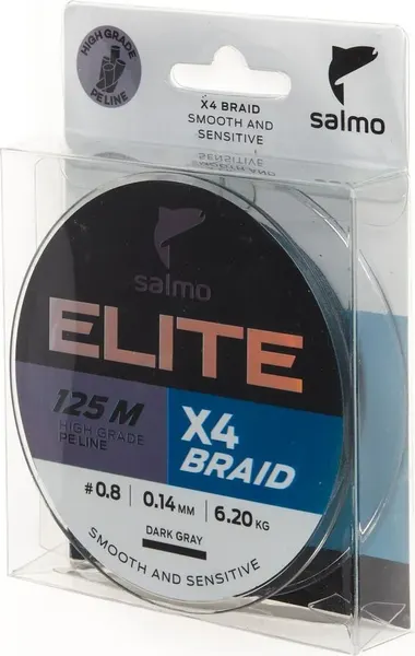 Изображение товара Леска плетеная Salmo Elite x4 Braid Dark Gray 125/014 / 4950-014