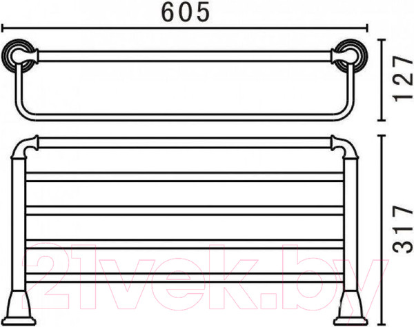 Изображение товара Полка для ванной Art&Max Bianchi AM-E-2610-Cr
