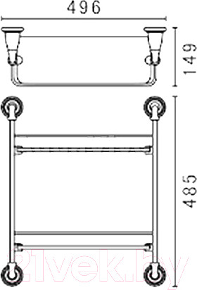 Изображение товара Полка для ванной Art&Max Bianchi AM-E-2611-D-Cr