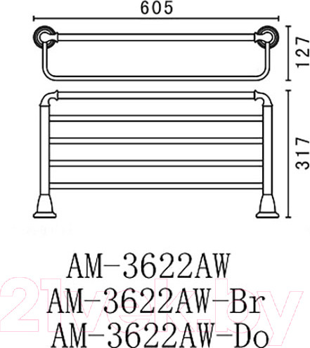 Изображение товара Полка для ванной Art&Max Bianchi AM-3622AW-Do