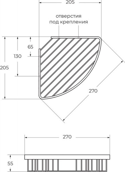 Изображение товара Полка для ванной Art&Max AM-F-8936-Do (угловая)