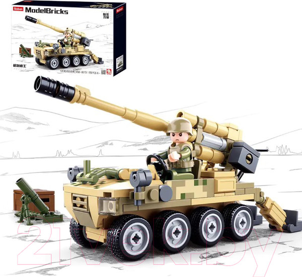 Изображение товара Конструктор Sluban Танк с фигуркой / M38-B0751