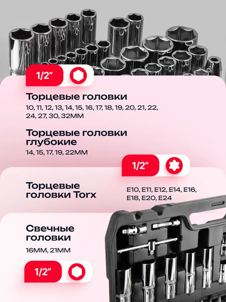 Изображение товара Универсальный набор инструментов Wester WT108 (626582)