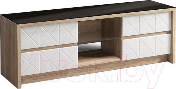 Изображение товара Тумба Мебель-КМК 4Я Монако 0673.29 (дуб сонома/дуб полярный)
