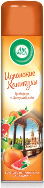 Изображение товара Освежитель воздуха Air Wick Испанские каникулы Грейпфрут и Цветущий лайм (290мл)
