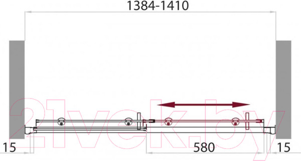 Изображение товара Душевая дверь BelBagno UNO-BF-1-140-C-Cr