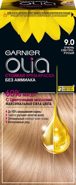 Изображение товара Крем-краска для волос Garnier Olia 9.0 (очень светло-русый)