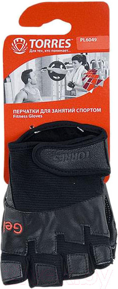 Изображение товара Перчатки для пауэрлифтинга Torres PL6049M (S, черный)