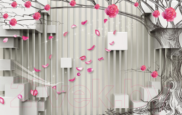 Изображение товара Фотообои листовые Citydecor Цветочная абстракция 5 3D (400x254)