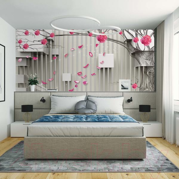 Изображение товара Фотообои листовые Citydecor Цветочная абстракция 5 3D (400x254)